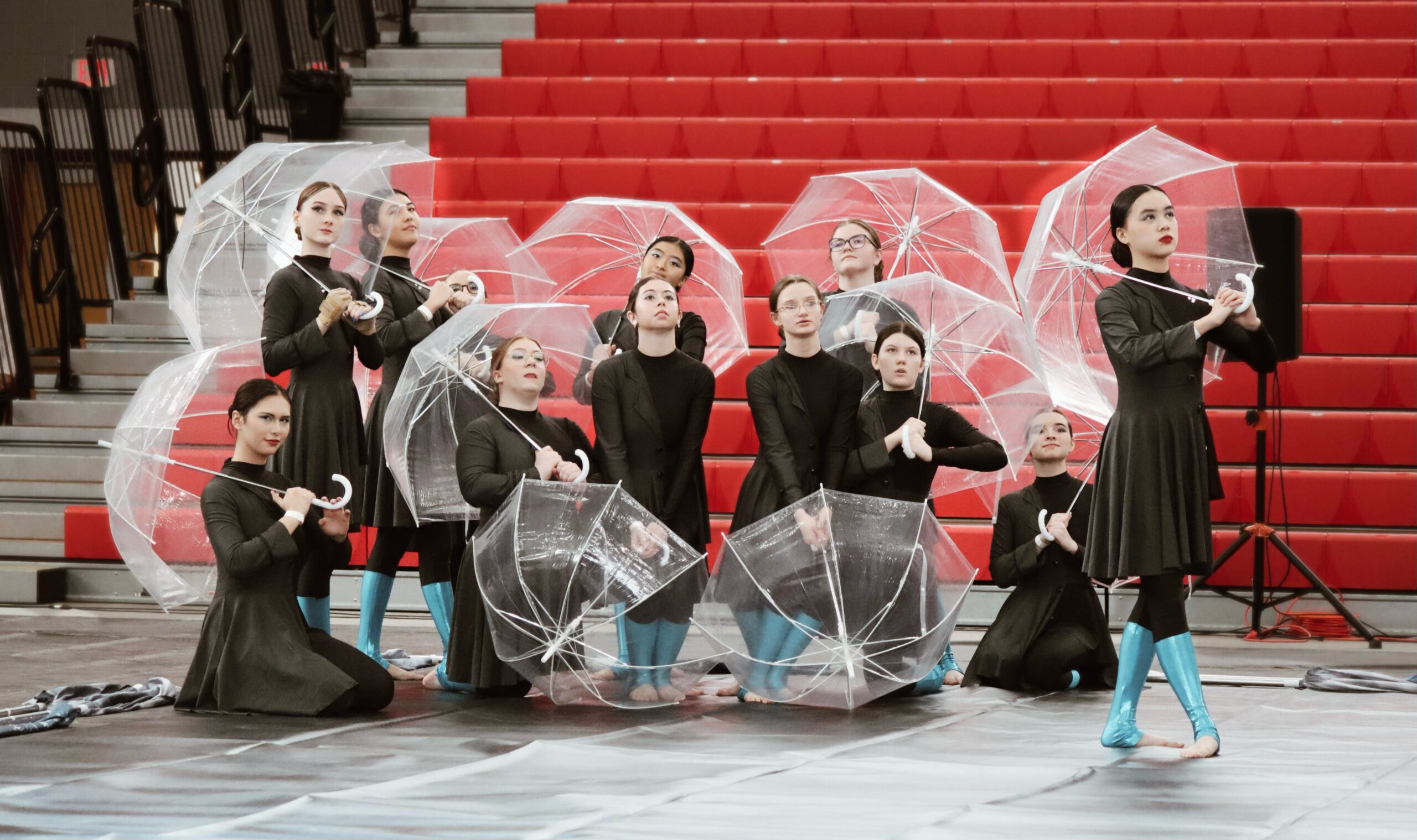 Winter Guard students performing