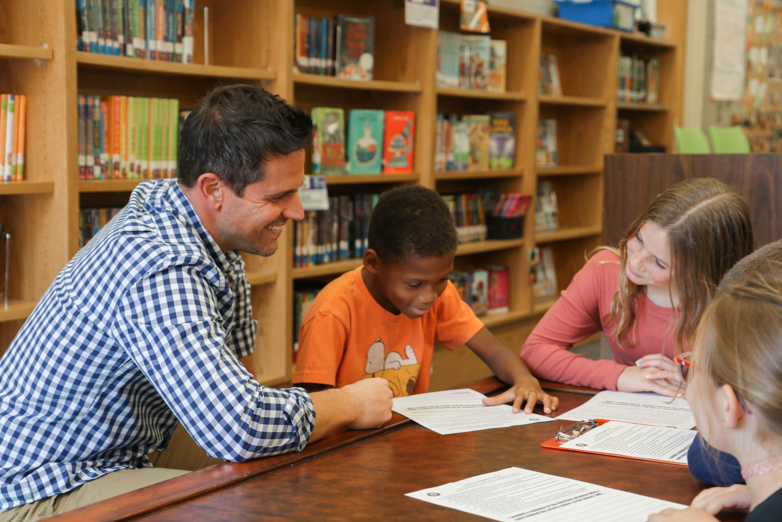 Teacher and students learning