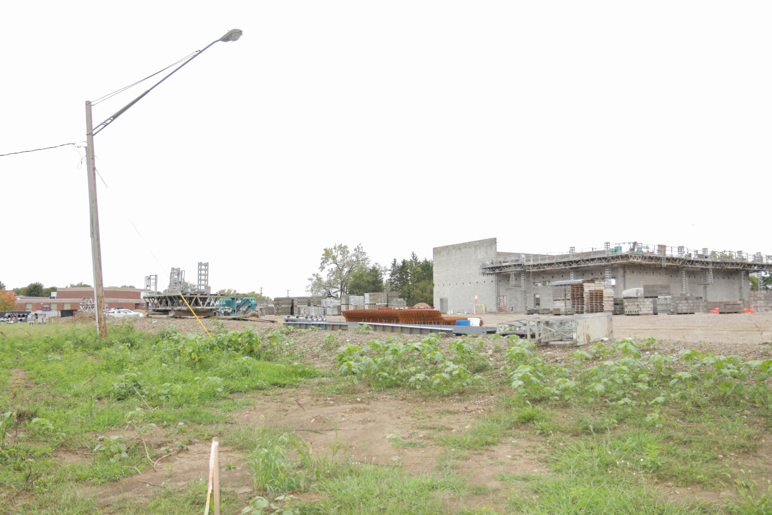 School building in progress of being built